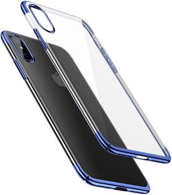 Coque SHOT CASE Coque Silicone Bord IPHONE Xs BLEU
