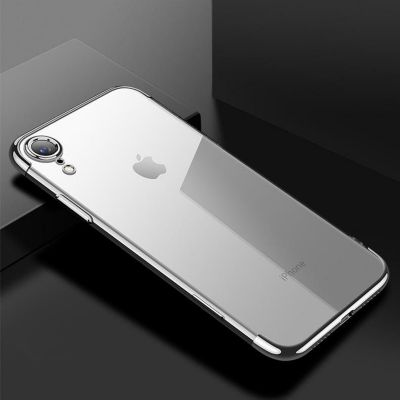 Coque SHOT CASE Coque Silicone Bord IPHONE Xr ARGENT
