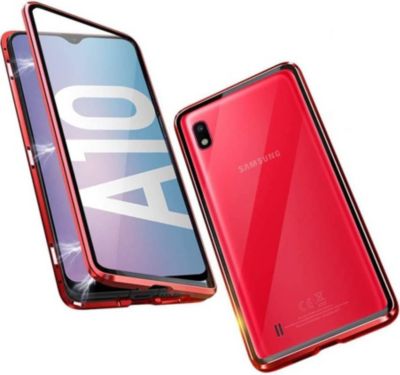 Coque intégrale SHOT CASE Coque Verre Trempe SAMSUNG A10 ROUGE