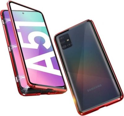 Coque intégrale SHOT CASE Coque Verre Trempe SAMSUNG A51 ROUGE