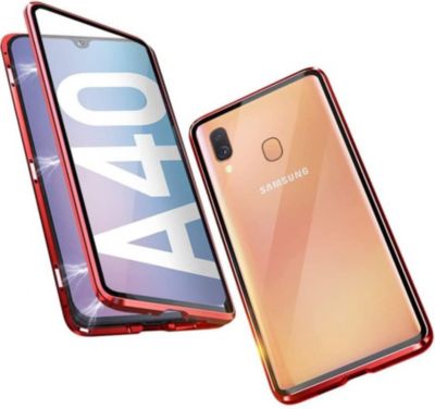 Coque intégrale SHOT CASE Coque Verre Trempe SAMSUNG A40 ROUGE