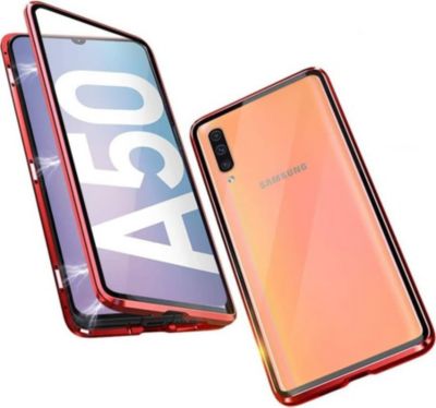 Coque intégrale SHOT CASE Coque Verre Trempe SAMSUNG A50 ROUGE