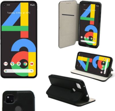 Housse XEPTIO Google Pixel 4A 4G Portefeuille noir Housse XEPTIO Google Pixel 4A 4G Portefeuille noir
