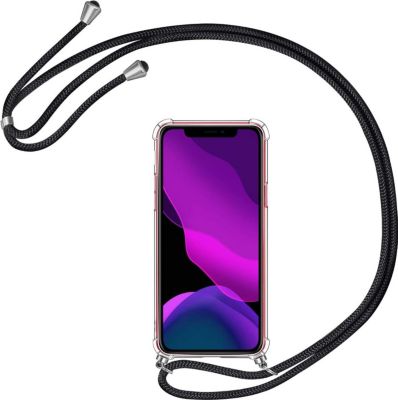 Coque avec cordon SHOT CASE Coque Cordon IPHONE 12 NOIR Coque avec cordon SHOT CASE Coque Cordon IPHONE 12 NOIR