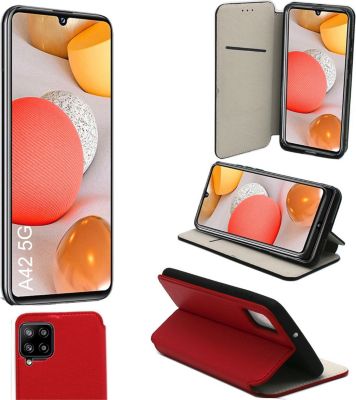 Housse XEPTIO Samsung Galaxy A42 5G porte rouge