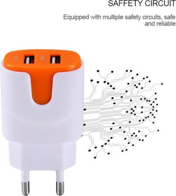 Câble alimentation SHOT CASE USB Double Prise Murale 2 Ports (ORANGE) Câble alimentation SHOT CASE USB Double Prise Murale 2 Ports (ORANGE)