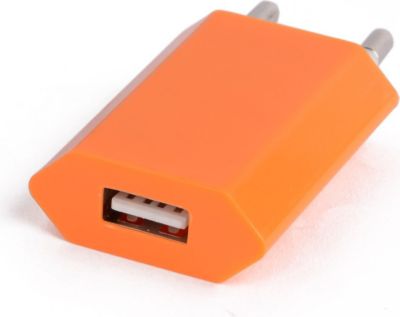 Câble alimentation SHOT CASE USB Prise Murale IPHONE 1 Port (ORANGE)