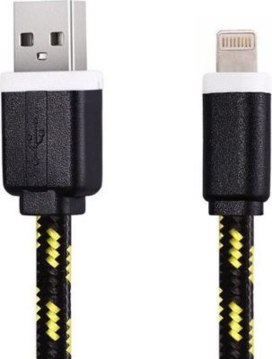 SHOT CASE Tresse 1m IPHONE Lightning (NOIR)