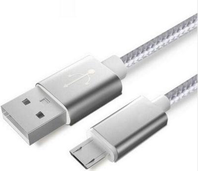 SHOT CASE Metal USB/ 1,5m Tresse (ARGENT)