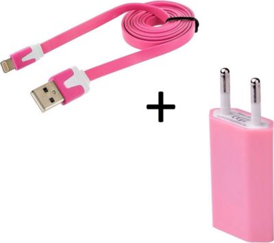 Chargeur secteur SHOT CASE Noodle Cable IPHONE + Prise ROSE P Chargeur secteur SHOT CASE Noodle Cable IPHONE + Prise ROSE P