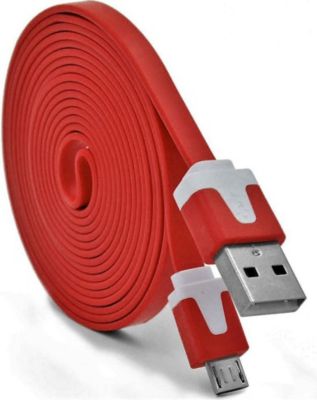 SHOT CASE Noodle 3m Micro USB 3 Metres USB (ROUGE)