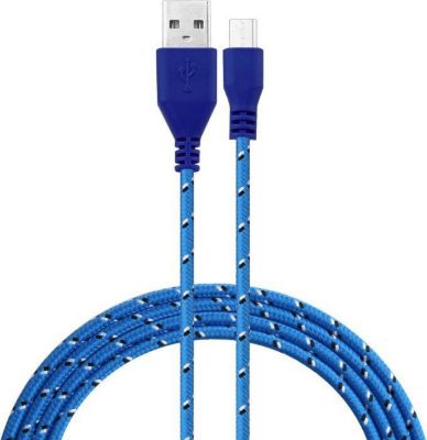 SHOT CASE Tresse 3m Connecteur Tisse (BLEU)