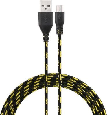 SHOT CASE Tresse 3m Connecteur Tisse (NOIR)