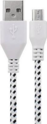 SHOT CASE Tresse 1m USB Lacet Fil (BLANC)