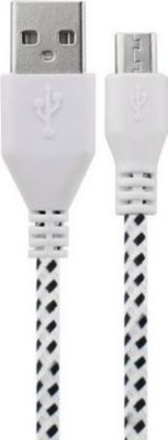 SHOT CASE Tresse 1m USB Lacet Fil (BLANC)