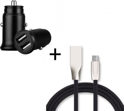 Chargeur allume-cigare SHOT CASE Pack Fast Charge Micro USB NOIR