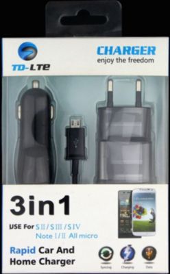 Chargeur secteur SHOT CASE Pack Chargeur Micro USB (NOIR)