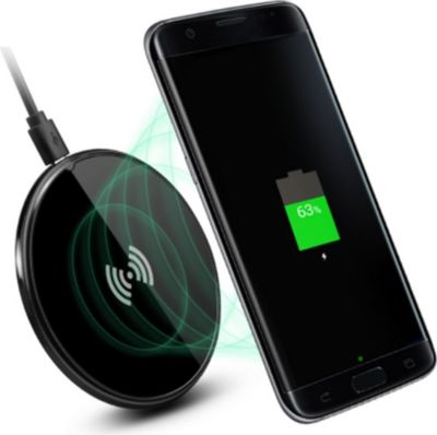 Chargeur induction SHOT CASE IPHONE QI Plat Bureau (NOIR)