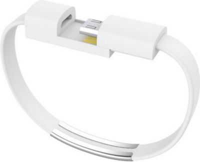 SHOT CASE Bracelet IPHONE USB 25cm (BLANC)