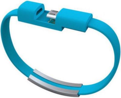 SHOT CASE Bracelet IPHONE USB 25cm (BLEU)