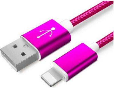 SHOT CASE Metal IPHONE USB 1,5m Tresse (ROSE B)