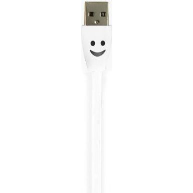 SHOT CASE Smiley IPHONE LED Lumiere USB (BLANC)