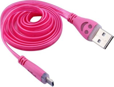 SHOT CASE Smiley IPHONE LED Lumiere USB (ROSE B)