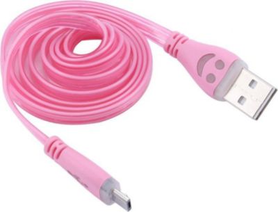 SHOT CASE Smiley IPHONE LED Lumiere USB (ROSE P)