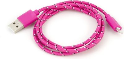 SHOT CASE Tresse 1m IPHONE USB Lacet Fil (ROSE)