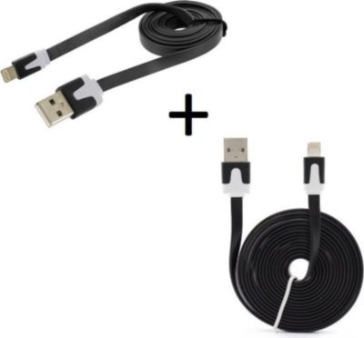 SHOT CASE Pack IPHONE Noodle 3m + Noodle 1m NOIR