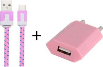 Chargeur secteur SHOT CASE Cable Type C Noodle 1m + Prise ROSE P Chargeur secteur SHOT CASE Cable Type C Noodle 1m + Prise ROSE P