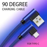 Chargeur USB C SHOT CASE Fast Charge 90 degres Recharge (BLEU)