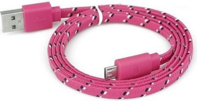 Chargeur USB C SHOT CASE Tresse 3m Reversible (ROSE B)
