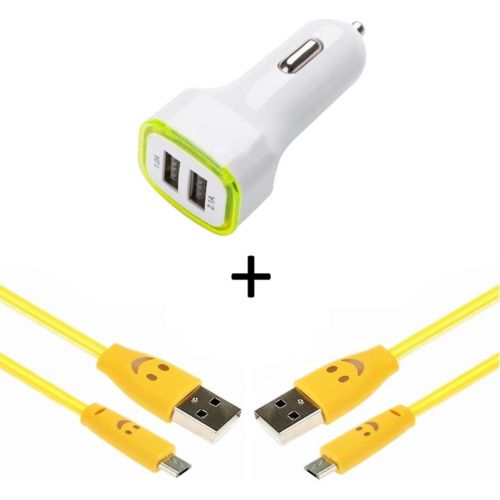 Shot - Pack Chargeur Voiture pour IPHONE 12 Pro Lightning (Cable Smiley +  Double Adaptateur LED Allume Cigare) (ORANGE) - Chargeur Voiture 12V - Rue  du Commerce