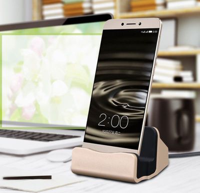 Station de chargement SHOT CASE Smartphone Micro USB Support (OR)