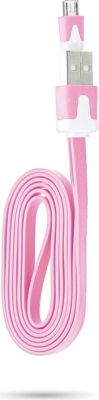 SHOT CASE Noodle 1m Micro USB Smartphone ROSE PALE