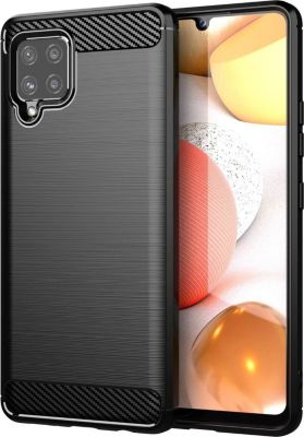 Coque XEPTIO Samsung Galaxy A12 carbone noir