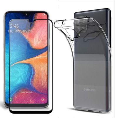 Protège écran XEPTIO Samsung Galaxy A12 tpu et full noir