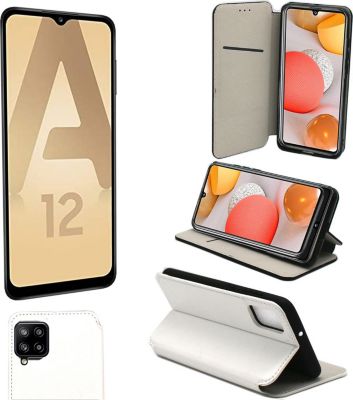 Housse XEPTIO Samsung Galaxy A12 Etui blanc