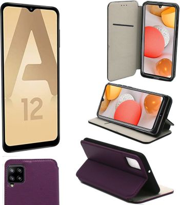 Housse XEPTIO Samsung Galaxy A12 Etui violet