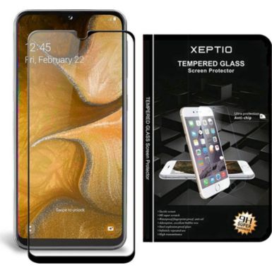 Protège écran XEPTIO Samsung Galaxy A12 vitre noir