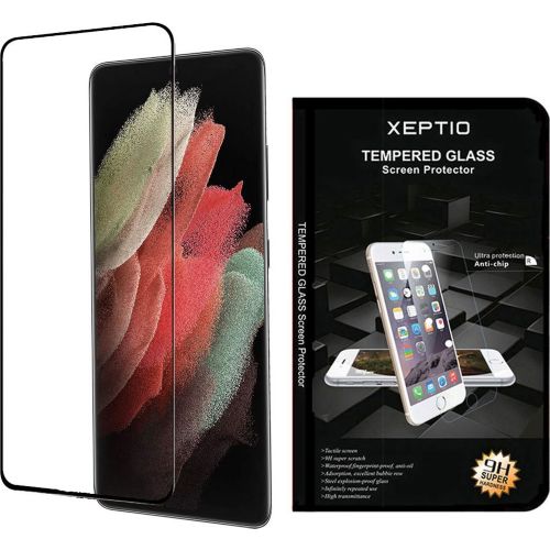 Protège écran XEPTIO Samsung Galaxy S21 ULTRA 5G vitre noir