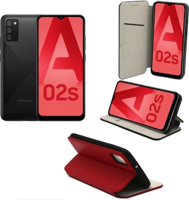 Housse XEPTIO Samsung Galaxy A02S Etui rouge Housse XEPTIO Samsung Galaxy A02S Etui rouge