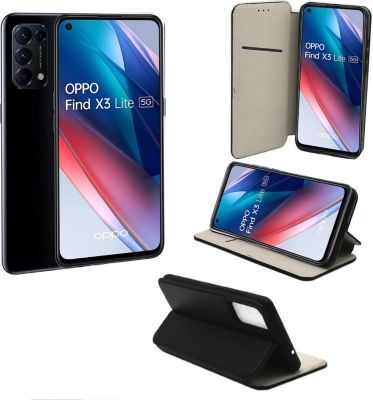 Housse XEPTIO OPPO Find X3 LITE 5G pochette noire Housse XEPTIO OPPO Find X3 LITE 5G pochette noire