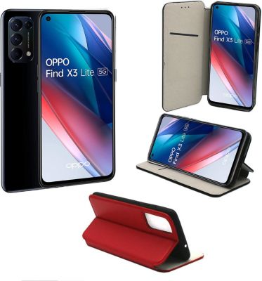 Housse XEPTIO OPPO Find X3 LITE 5G pochette rouge Housse XEPTIO OPPO Find X3 LITE 5G pochette rouge