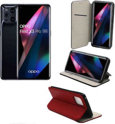 Housse XEPTIO OPPO Find X3 Pro 5G pochette rouge Housse XEPTIO OPPO Find X3 Pro 5G pochette rouge