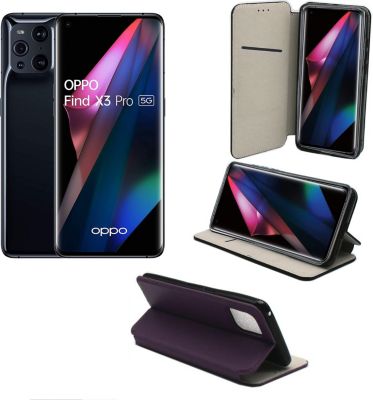 Housse XEPTIO OPPO Find X3 Pro 5G pochette violette Housse XEPTIO OPPO Find X3 Pro 5G pochette violette