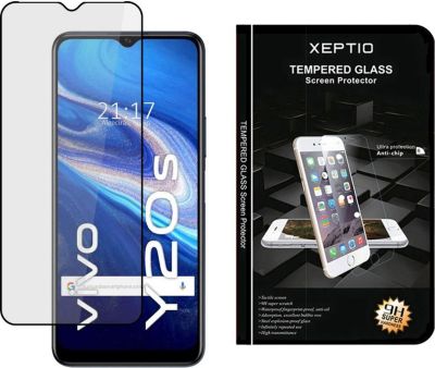 Protège écran XEPTIO Vivo Y20S / Y20 vitre noir Protège écran XEPTIO Vivo Y20S / Y20 vitre noir