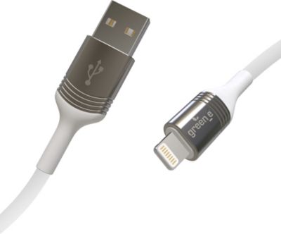 GREEN_E Cable Ecoconçu Lightning/USB 1,2m BLANC