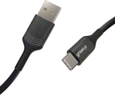 Chargeur USB C GREEN_E Cable Ecoconçu USB-C - USB 2,5m NOIR Chargeur USB C GREEN_E Cable Ecoconçu USB-C - USB 2,5m NOIR